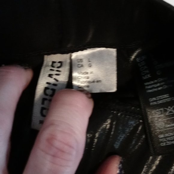 H&M Divided womens metallic black see thru pants - Picture 4 of 9